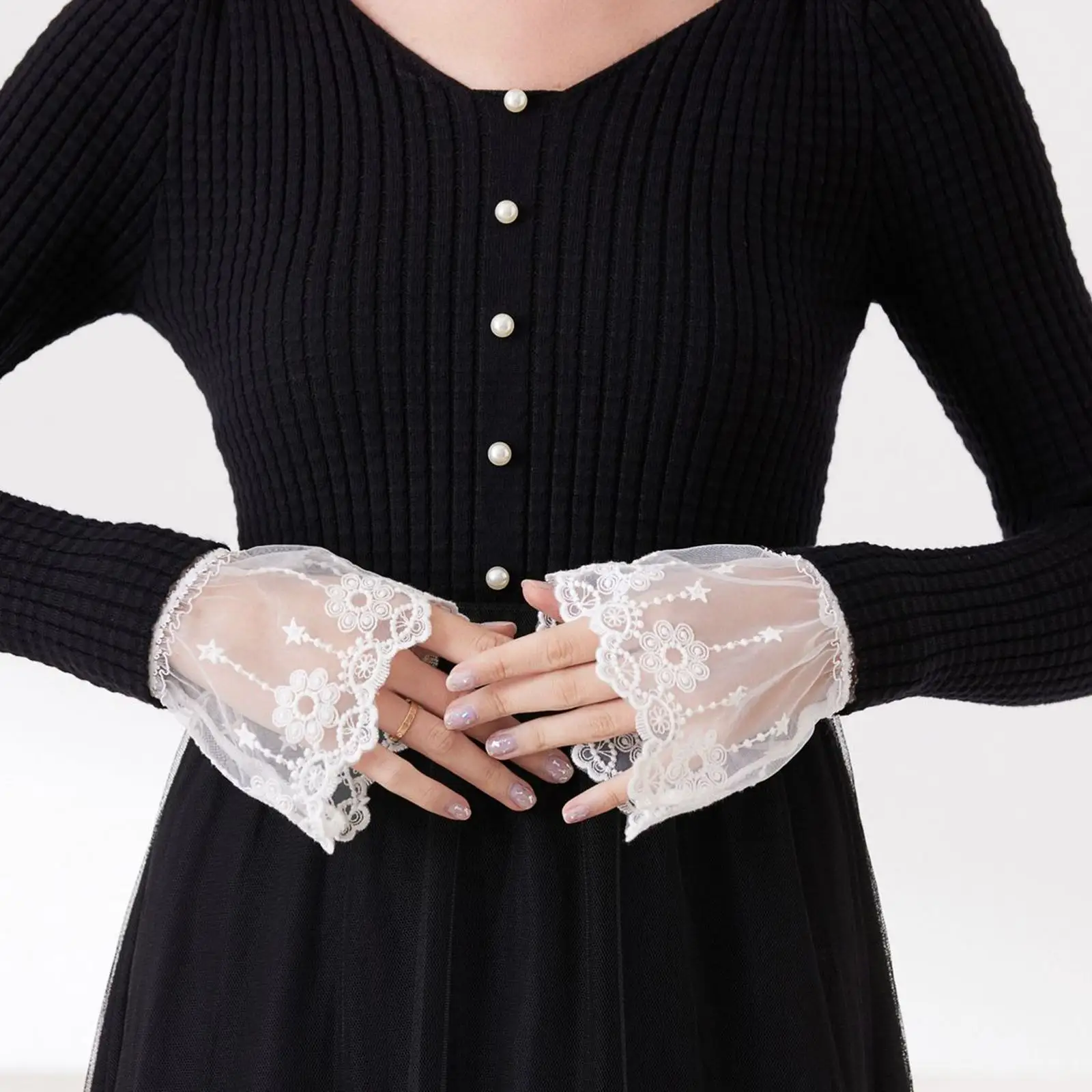 False Wrist Cuffs Versatile Stylish Clothing Decoration Lightweight Sleeve Cuffs