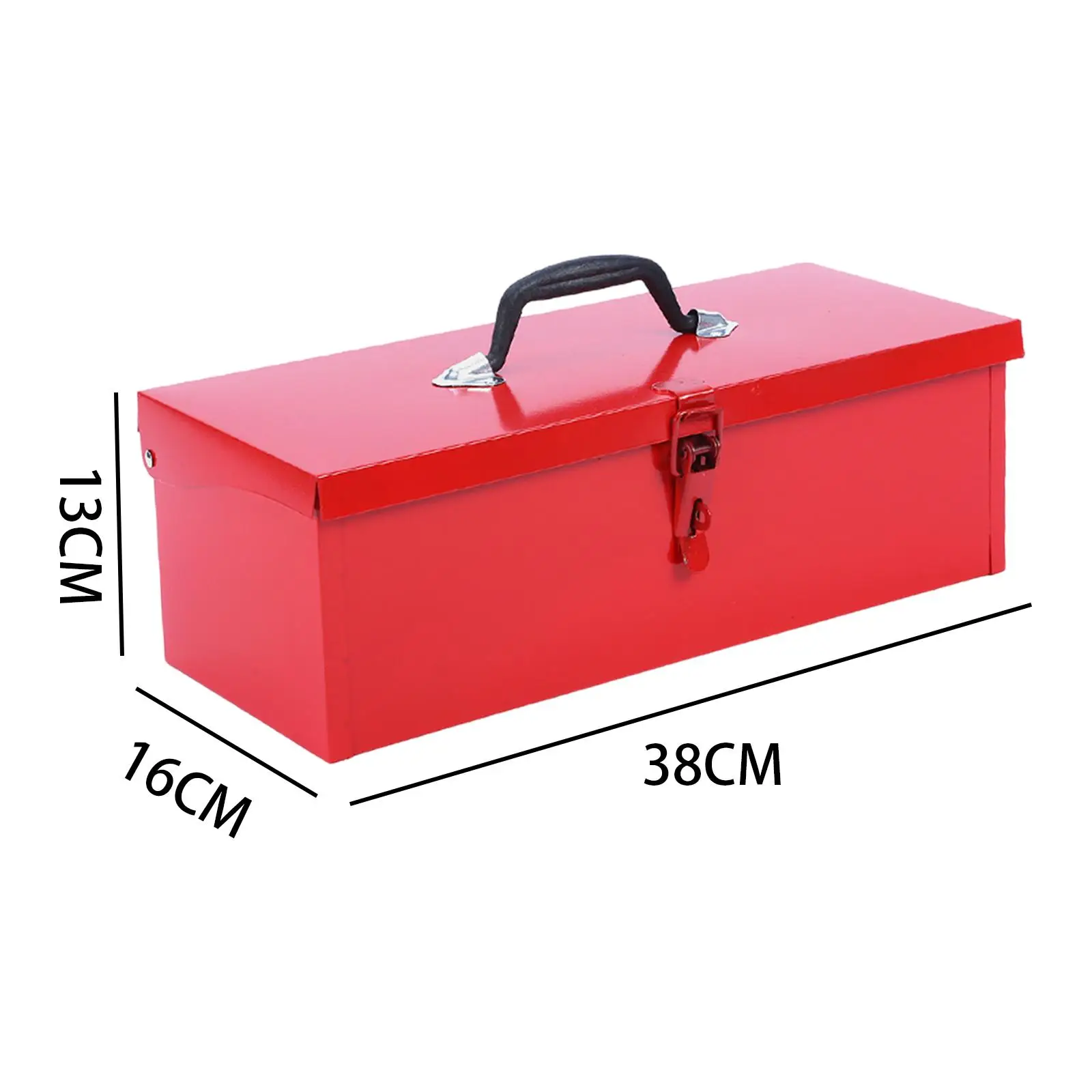 Iron Tool Box Ergonomic Handle Easy Access Container Tool Chest Hardware Storage Hand Tool Case Portable for Electrician Garages
