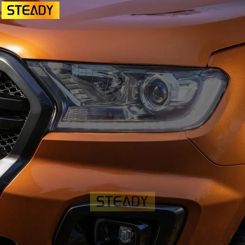 

Car Headlight Protective Film Restoration Transparent Black TPU Sticker For Ford Ranger Wildtrak Raptor 2015-Present Accessories