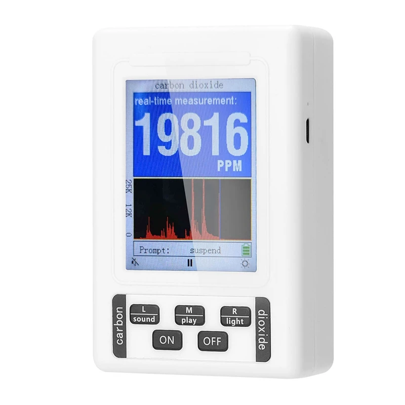 

BR-11A 2.8 Inch TFT Display Screen CO2 Detector Portable Handheld CO2 Meter Home Desktop CO2 Quick Detect Tool
