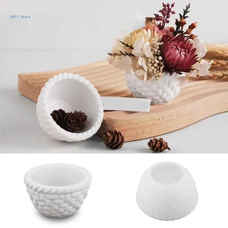 Stampi per portacandele a forma di casa stampi in silicone per portacandele decorazioni in gesso decorazioni da scrivania