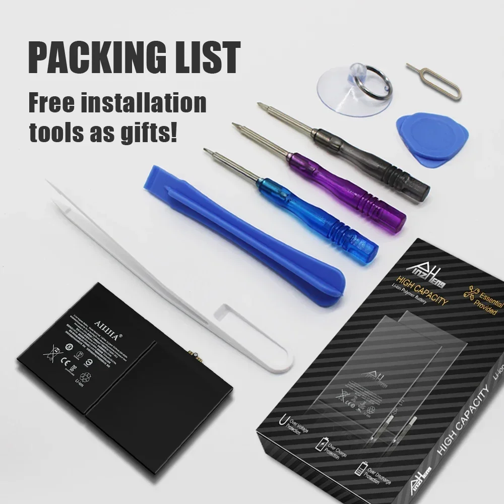 Аккумулятор PINZHENG для планшета iPad 5 Air 1 A1474 A1475 A1893 для iPad 6 Air 2 A1566 10,2 Mini 2 3 4 5 Pro 9,7 10,5 11 12.9 аккумулятор (art.: 3920bce53ef67) - 3920bce53ef67