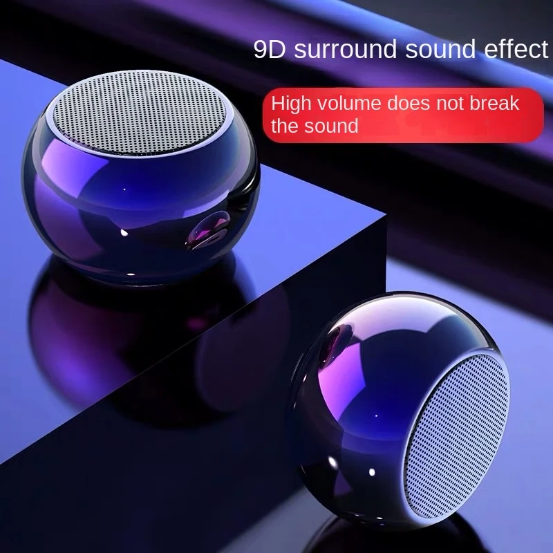 

New Colorful Wireless M3 Bluetooth Speaker Aluminum Alloy Subwoofer Small Steel Cannon TWS Wireless Mini Audio Gift Subwoofer