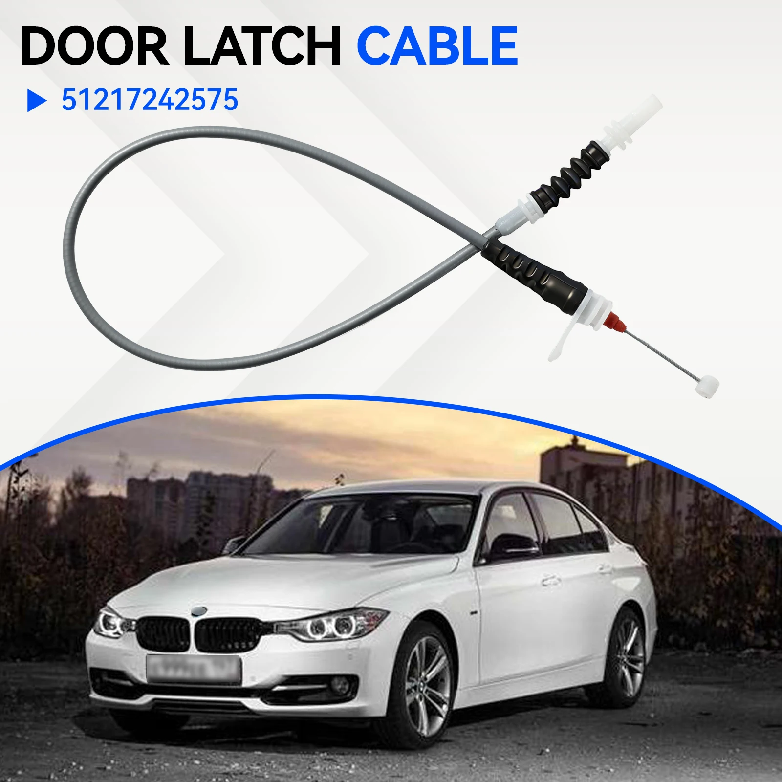 1pcs 자동차 도어 외부 잠금 핸들 릴리스 케이블 와이어 BMW F20 F32 F33 전면 왼쪽 오른쪽 외부 자동차 액세서리 51217242575