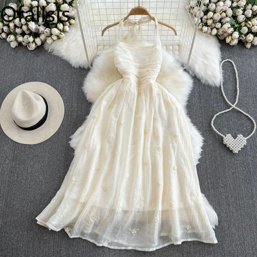 Vestidos largos con la parte superior de encaje y la parte inferior de chiffon Óxido Tallas Grandes