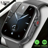 LIGE New 1000mAh Battery Smart Watch For Men Women Music Playback Anytime Wirless Call Men Watches Health Monitor Men Smartwatch 1