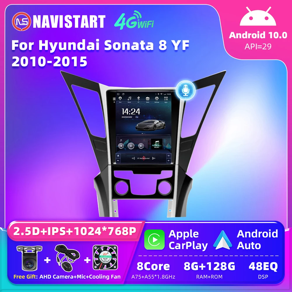 

NAVISTART вертикальный экран для Hyundai Sonata 8 YF 2010 2011 2012 2013-2015 Android автомобильный радионавигатор GPS мультимедийный плеер