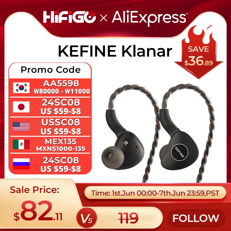 KEFINE klanar 14.5MM planární ovladač in-ear monitory s 2-pin 0.78 odnímatelné kabel