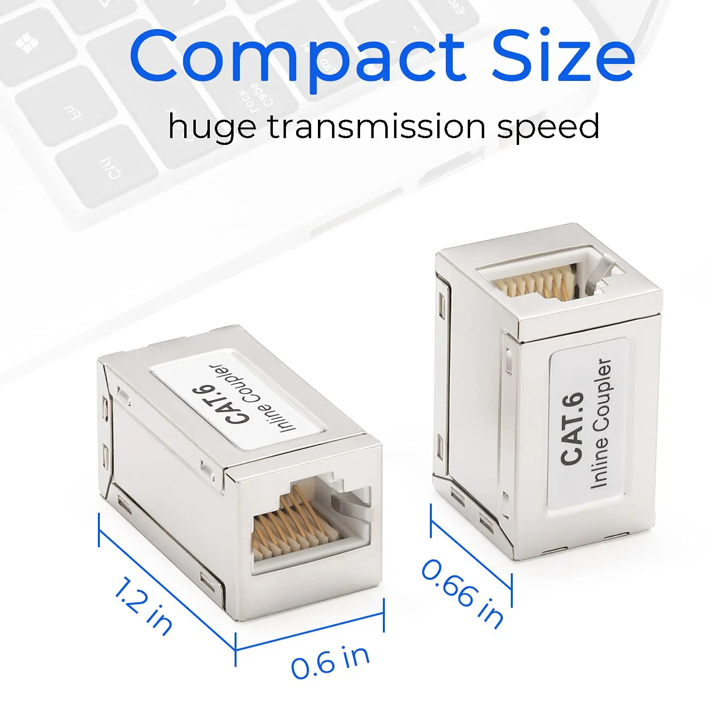ZoeRax RJ45-Koppler, Ethernet-Extender, 10 Gbit/s, Cat7-Ethernet-Koppler, Buchse auf Buchse, für Cat7/Cat6/Cat5e-Kabel – Detail 4