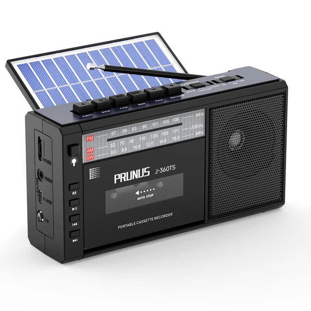 Nostalgia Classic Cassette Player AM FM SW Radio Retro Cassette Bluetooth speaker Music Player solar charging USB-C Flashlight