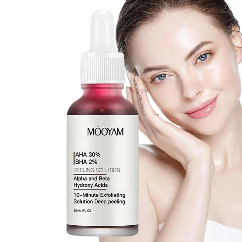 

30ML Face Peeling Serum AHA 30% BHA 2% Hydroxy Acids Pore Minimizer Facial Essence Blackheads Remover Serum Dead Skin Exfoliator