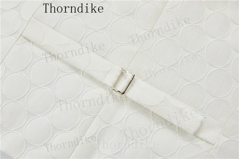 Men Thorndike Fashion Business Double Breasted Suit 3 Pieces Blazers Jacket Pants Trousers Slim Wedding