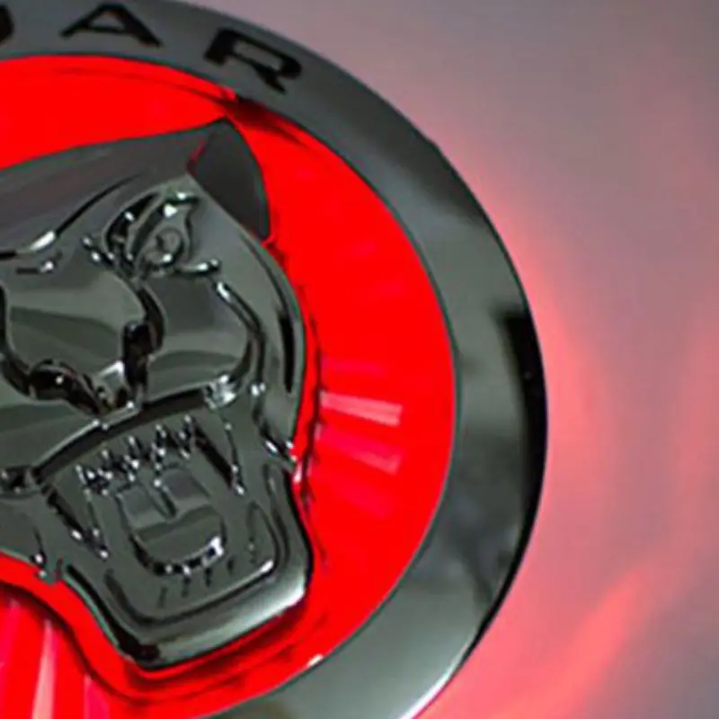 1pcs For Jaguar Xf Xj Xjl Auto Parts Front Middle Net Led Light 4d Logo