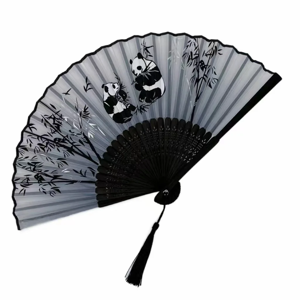 Chinese Japanese Style Silk Fan Folding Fan Wedding Art Gifts Dance Hand Held Vintage Bamboo Folding Flower