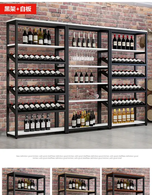 Free Standing Wine Racks Whisky Holder Black Display Large Wine Rack Floor  Vertical Commercial Botellero Vino Decoration - AliExpress