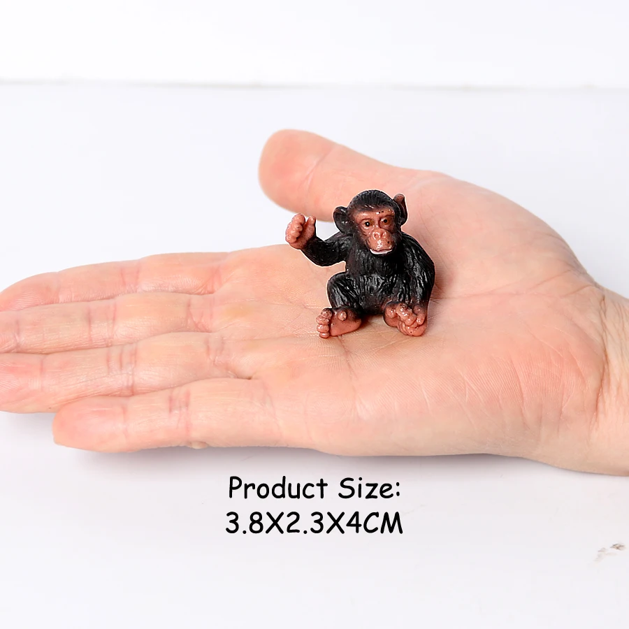 Realistische Dschungel Primattiere Schimpanse Mandrill Gibbons Indri Lemur Golden Monkey Modell Actionfigur Lernspielzeug – Detail 33