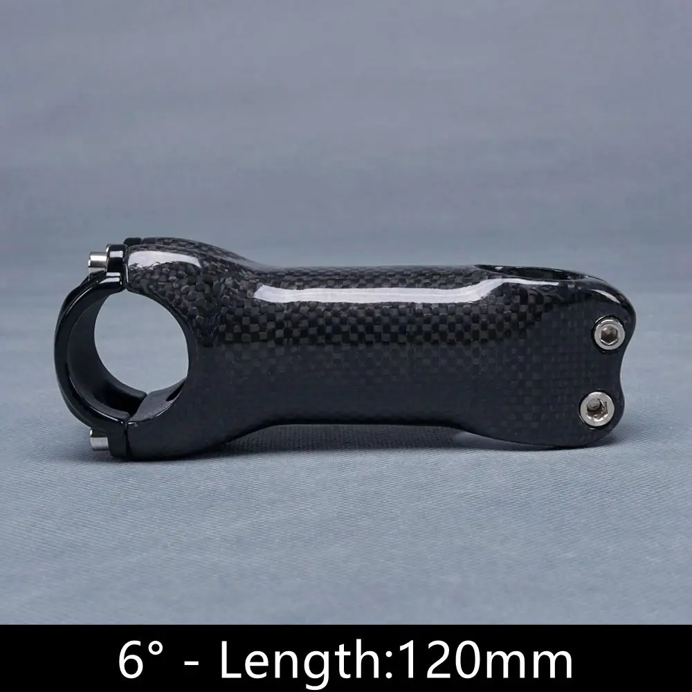 Carbon Fiber Bicycle Handlebar Stem - Glossy Finish, Adjustable Angle