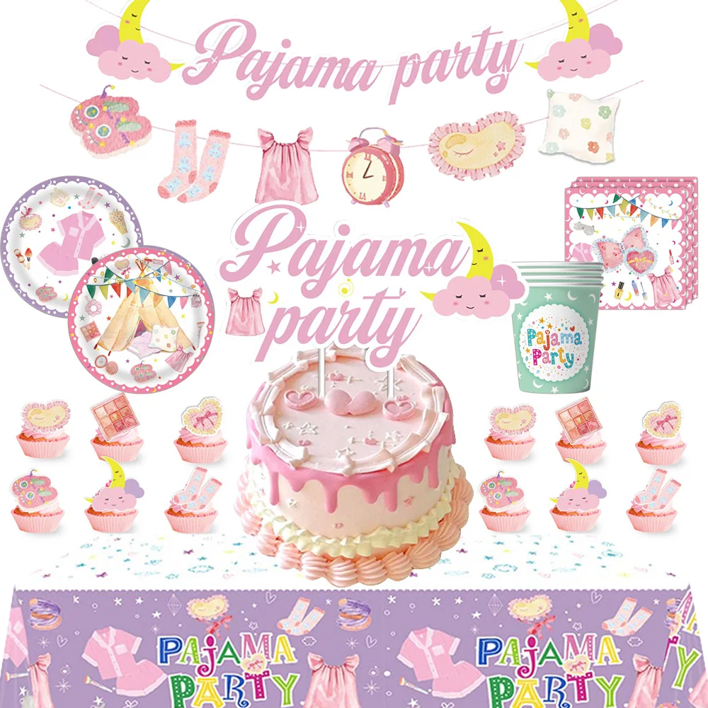 Pyjamasque Toppers Pajama Party Supplies Tableware Paper Plates Napkins Banner Cake Topper ...
