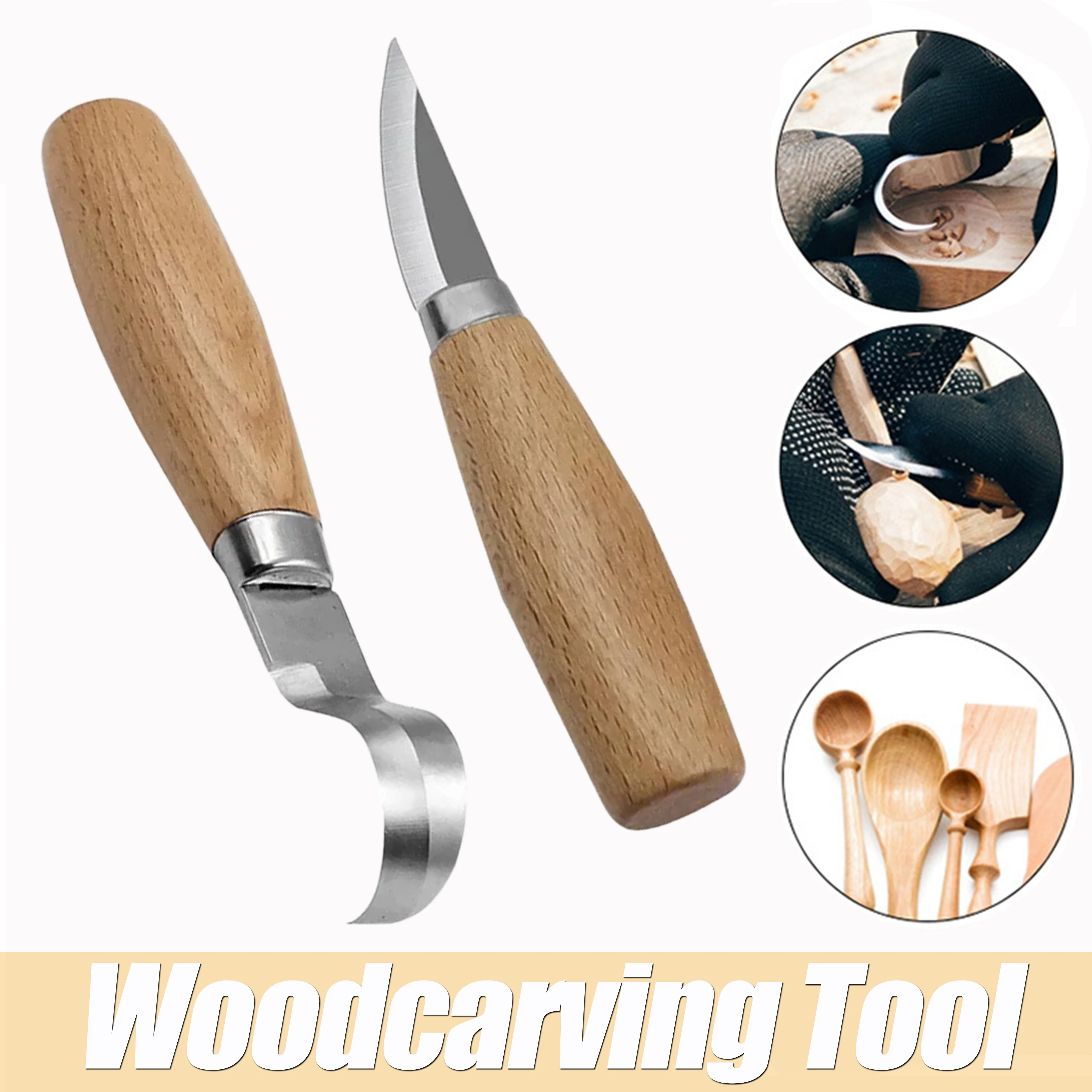 Stainless Steel Wood Carving Hand Tools Spoon Knife