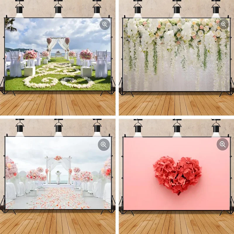 

Vinyl Valentine's Day Photography Backdrops Props Wall Baby Newborn Wediding Theme Photographic Background TNN-02