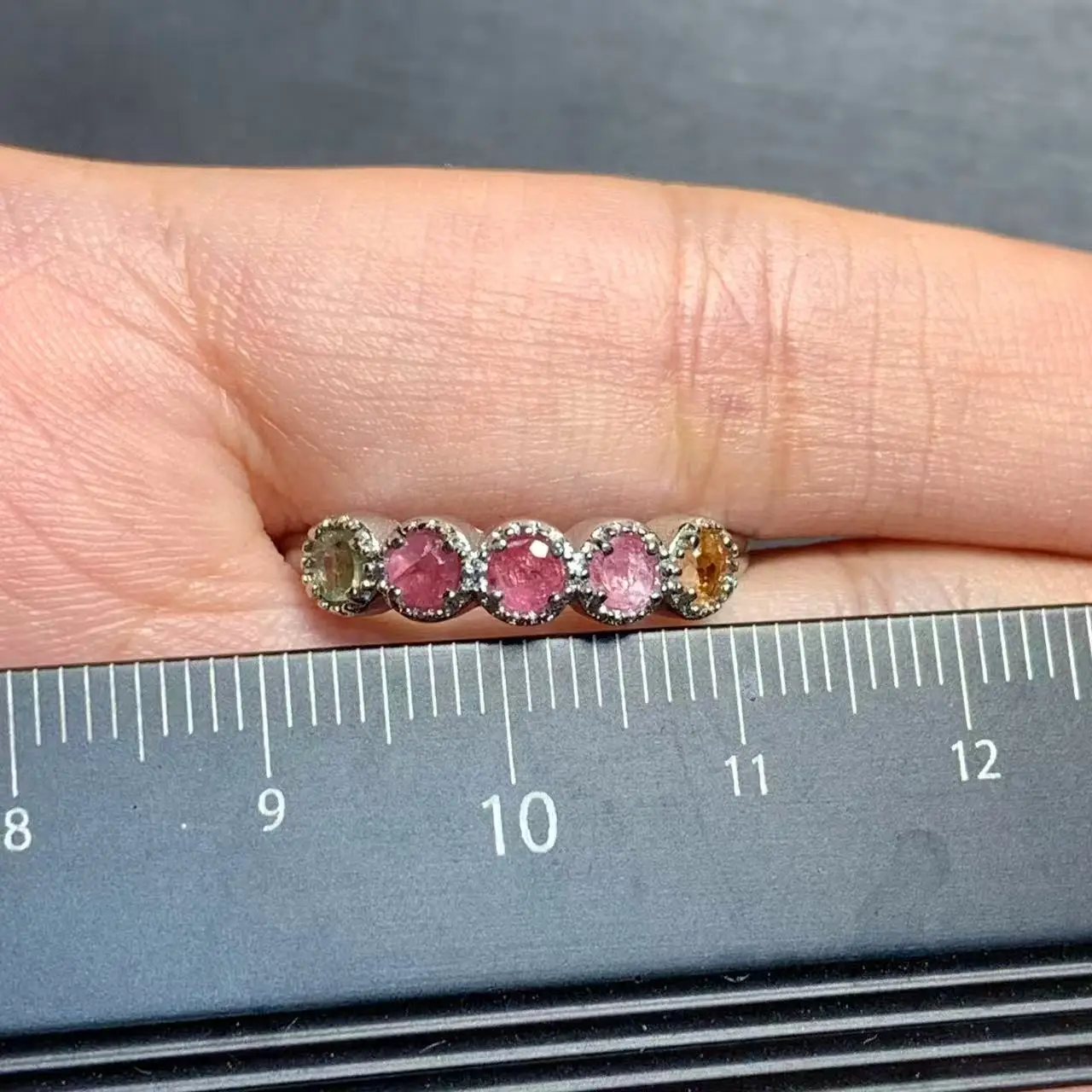 New Arrival Natural Tourmaline Rings Female  Jewelry For Women Gift Copper Cute Stone Flower