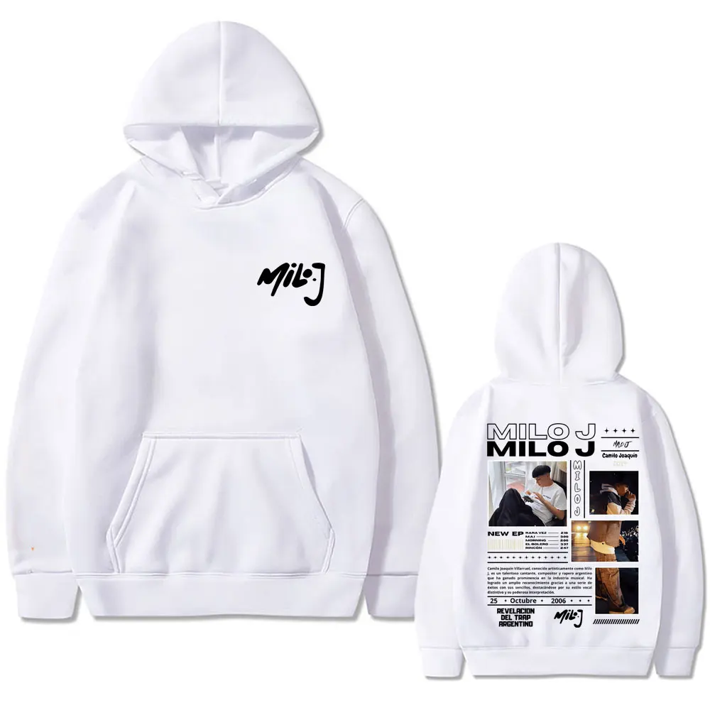 Rapper Milo J 111 Album Graphic Hoodie Men Women Hip Hop Fashion Oversized Hooded Sweatshirt Men's Casual Fleece Cotton Hoodies 2