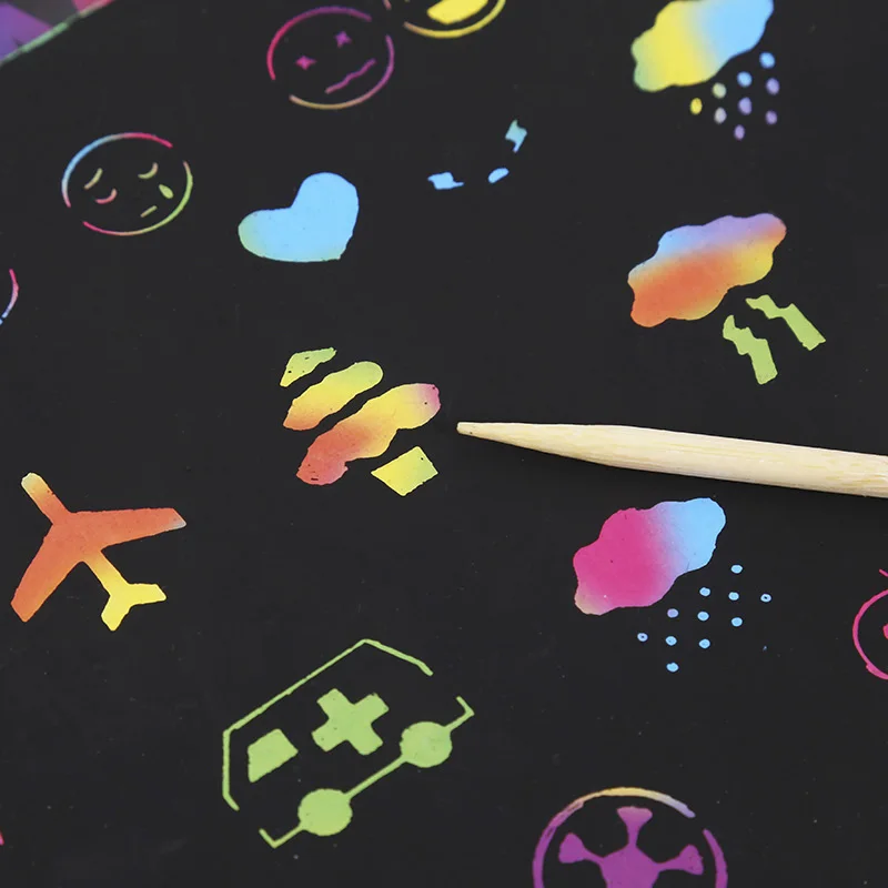 Children's DIY Drawing Toys 16*23cm Magic Scratch Art Crafts Scraping Paintings Paper Children's Scratching Paper Kids Gifts educational toys,drawing toy,educational drawing toy,scratch off paper set