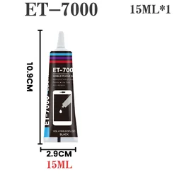 Premium Black Soft Adhesive for Phone Back Glass and Battery Repair - High Strength, Anti - Vibration, Flexible Glue for Screen Replacement (T - 7000 15ML 1PC)