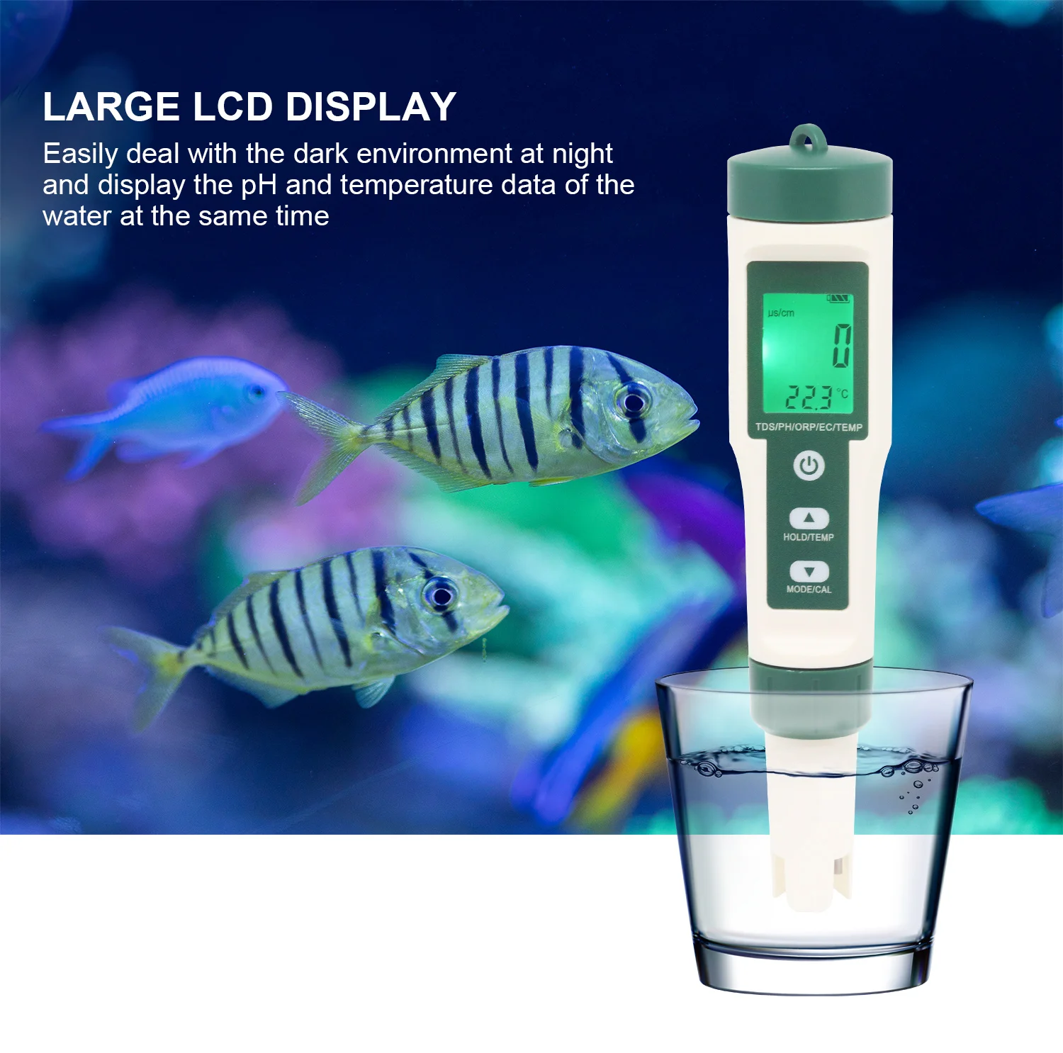Portable PH Meter, ±0.1 PH Accuracy, 0-14.0 PH Range, LR44 Battery Powered - View #2
