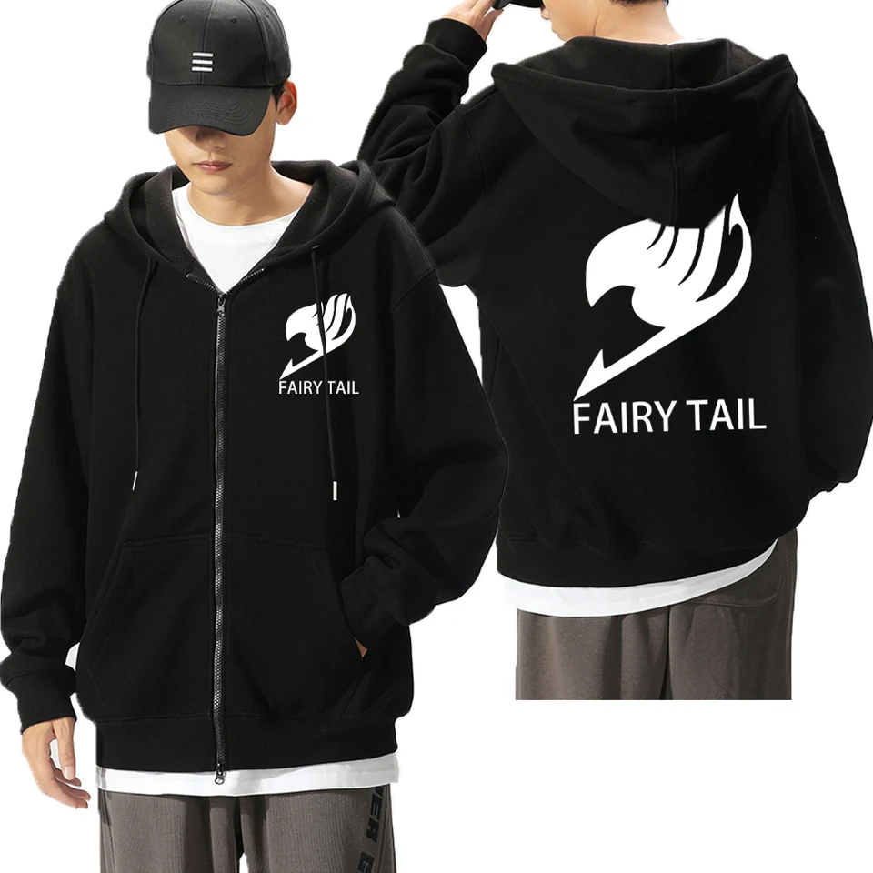 Hot Anime Fairy Tail Happy Cat Cute Graphic Hooded Men Women Zip
