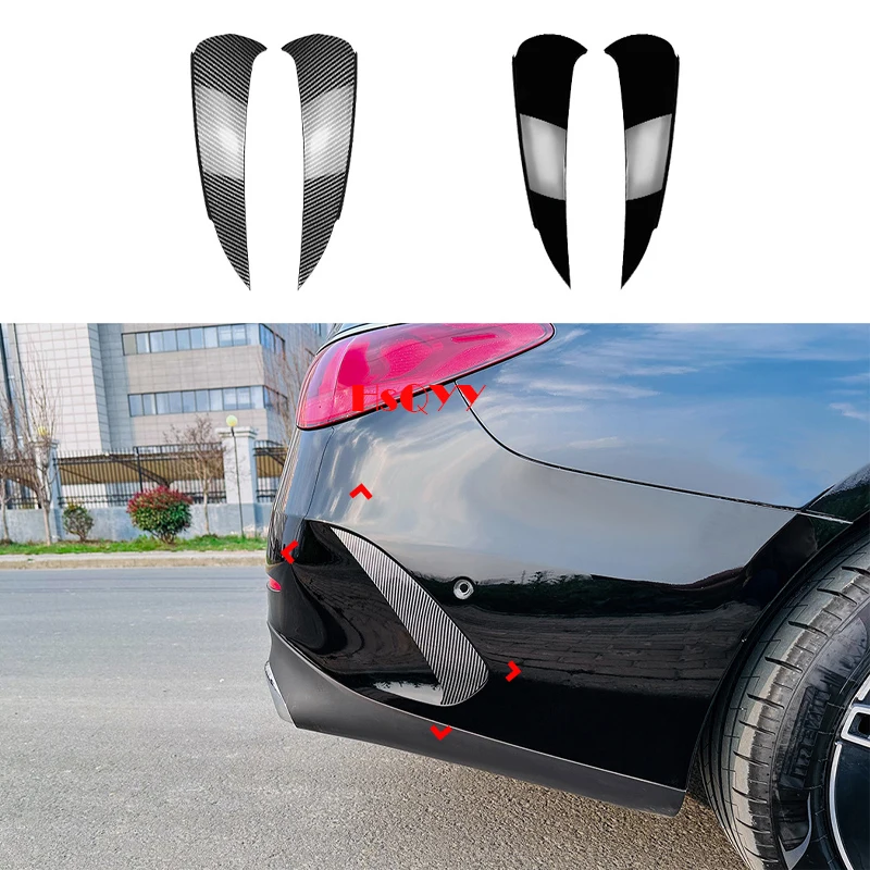 

For Mercedes Benz E Class W214 E200 E260 E300 AMG 2024+ Carbon Fiber Rear Bumper Side Air Vent Blade Cover Molding Accessories