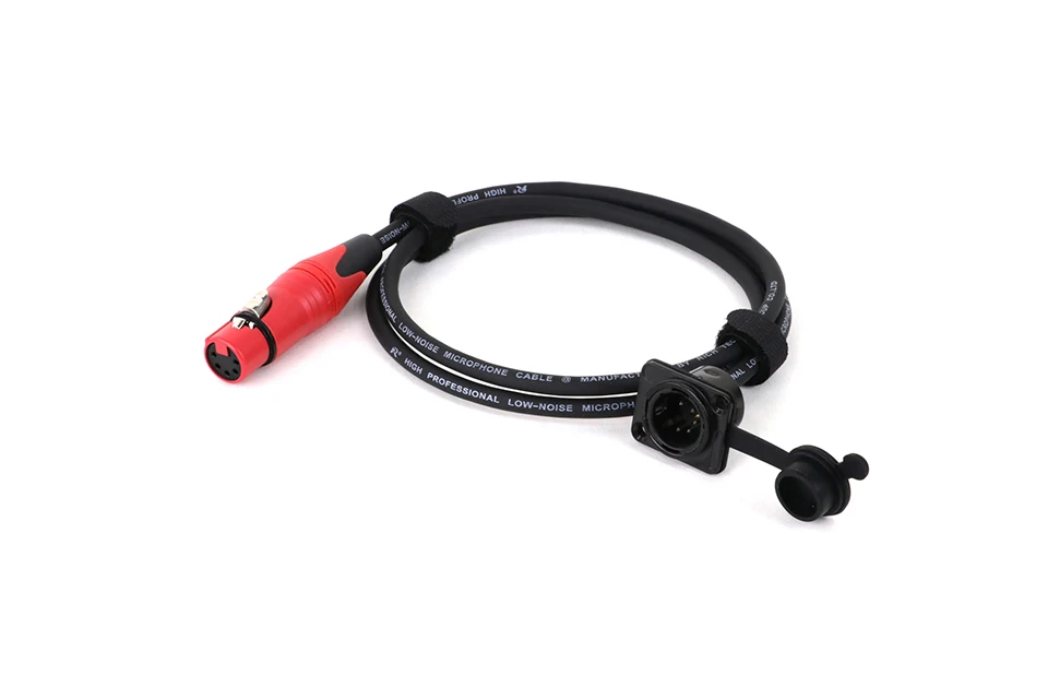 0,3–15 m D-Typ 5-poliger XLR-Stecker für Panelmontage auf Buchse, Durchgangsanschluss, XLR-Kabel – kein Lötmittel für Pro-Audio-Installationen – Detail 3