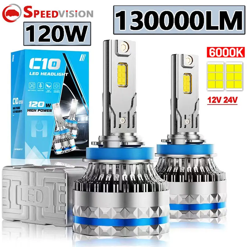 

120W H3 LED Light 880 881 K5C 130000LM 6000K H4 H11 H27 H1 H8 HB3 9005 CSP CHIPS HB4 9006 9012 HIR2 Turbo Mini Fog Lamp 12V 24V