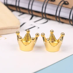 5pcs Dollhouse Miniature Mini Metal Crown Princess Headwear Model Dolls Accessories Kids Pretend Toys