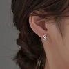 925 Sterling Silver hoop Earrings Temperament Simple Heart Jewelry for Women Wedding  Accessories 2