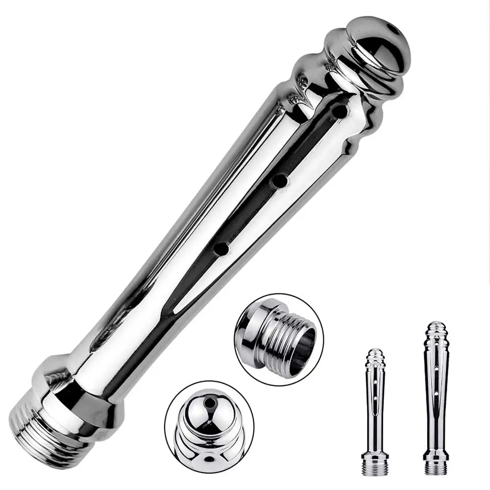 Anal Cleaner 7 Holes Side Opening Enema Bidet Anal Douche Shower Cleaning Enemator Metal Bathroom Accessories
