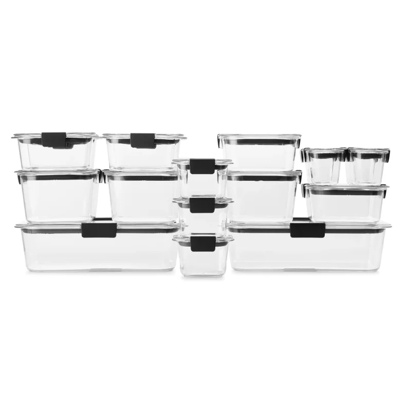 

Brilliance Food Storage Containers, 36 Piece Variety Set Clear Tritan Plastic