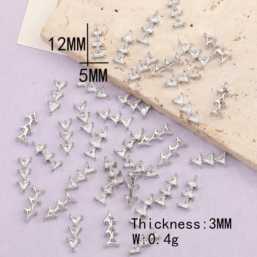Cordial Design 50Pcs Jewelry Accessories/DIY Making/Cubic Zirconia Charms/Genuine Gold Plating/Hand Made/Fingernail Findings - cordial