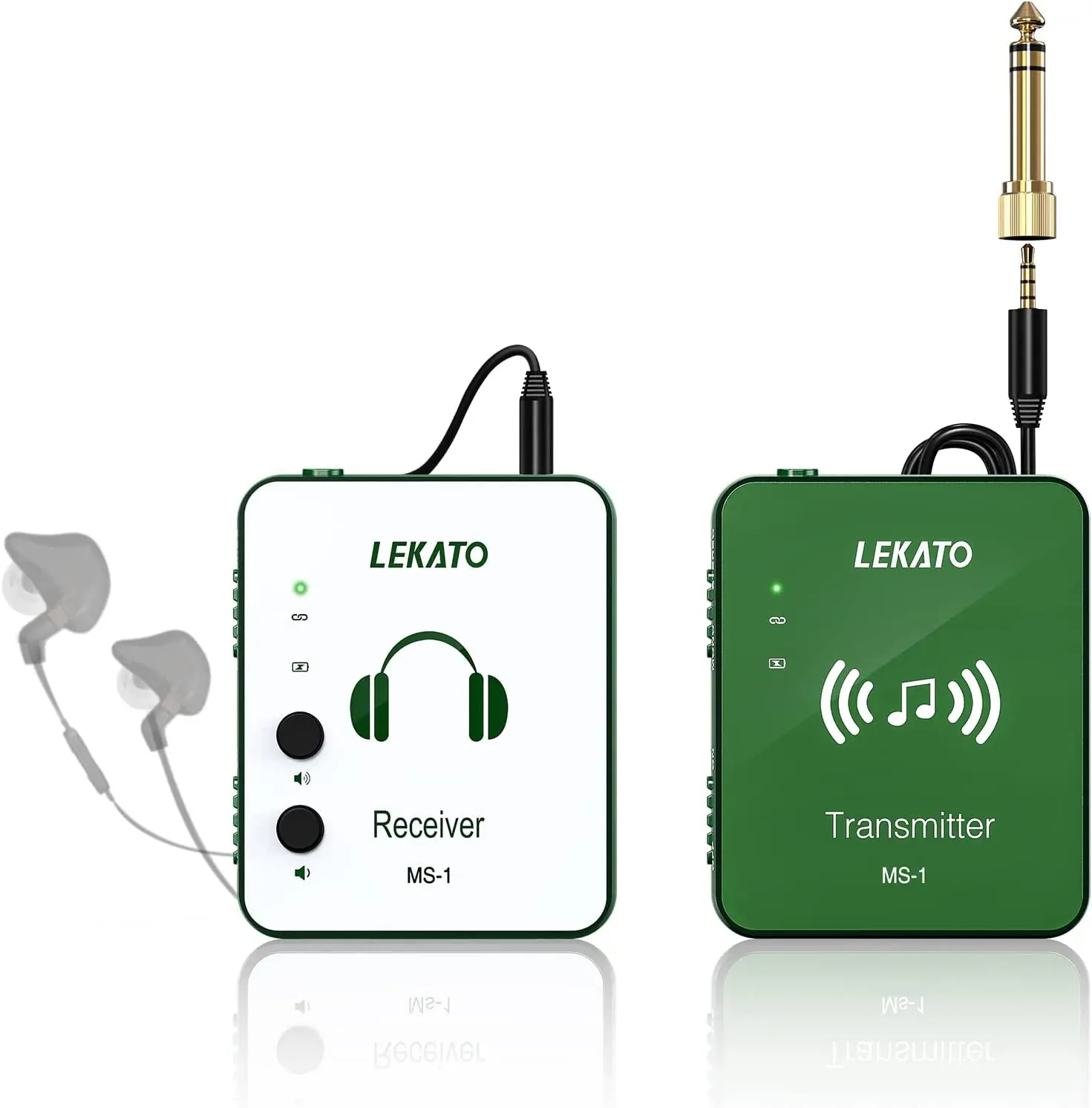 LEKATO Wireless IEM System with Transmitter Receiver Wireless inEar