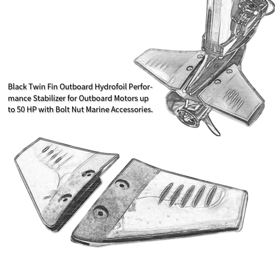Hydrofoil Stabilizer for Marine Outboard Motor and Stern Drives