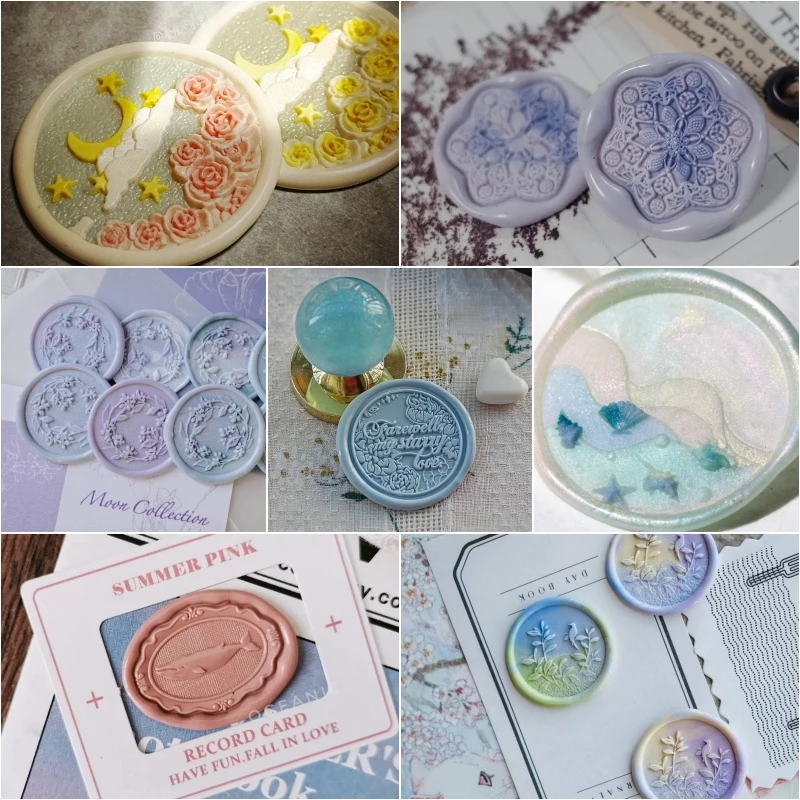 Diy Stamp Toy Fire Seal Multi-Layer 3d Fine Carving Cute Seal Head Wedding Invitation Envelope Relief Brass Head