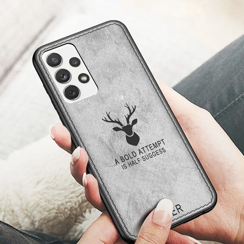 Luxus Stoff Stoff Hülle für Samsung Galaxy S22 S21 S20 FE S10 S9 S8 Plus Note 20 Ultra 10 Pro A51A52 A71 4G A32 A72 Cov_voghion.com