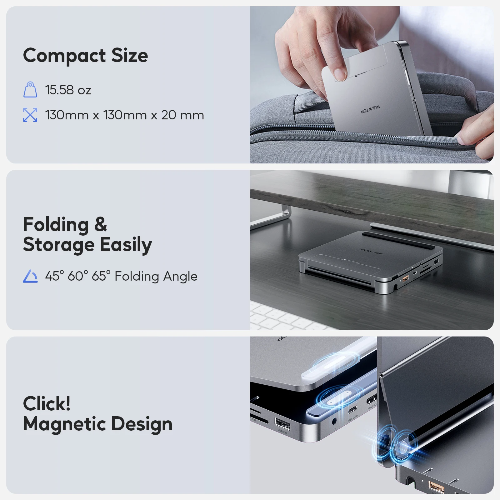 PULWTOP スタンド型ドッキングステーション ブラック Amazon.co.jp: PULWTOP 11 in 1 USB C ドッキングステーション