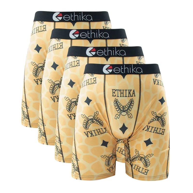 4PCs Ethika Fashion Sexy Men Underwear Boxer Shorts Printed Panties Lingerie Underpants Boxershorts Plus Size Boxers Briefs XXXL 5