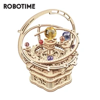 Robotime Rokr 84pcs Rotatable DIY 3D Starry Night Wooden Model Building Kit Block Assembly Music Box Toy Gift for Children Adult 1