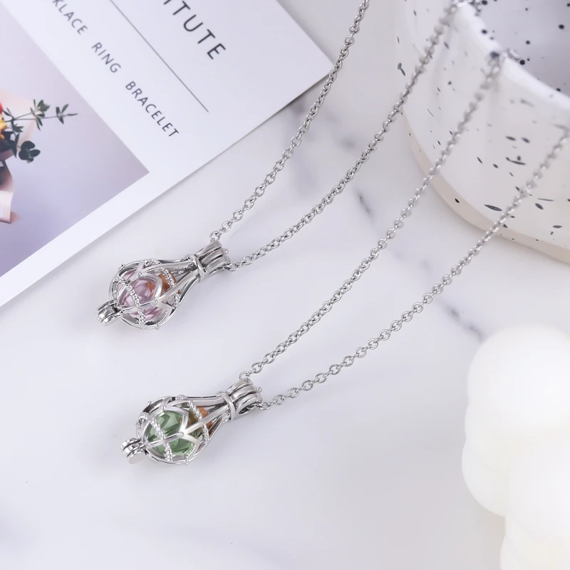 Hollow Urn Necklace Cremation Necklace for Pet Dog Ashes Memorial Gifts Women Girls