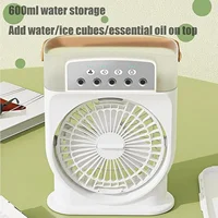 Ventilateur de pulvérisation silencieux 5 en 1 avec humidification de l'air, réservoir 600 ml, 180 °   sortie d'air, 360 °   circulation d'humidité de l'air, noir 5