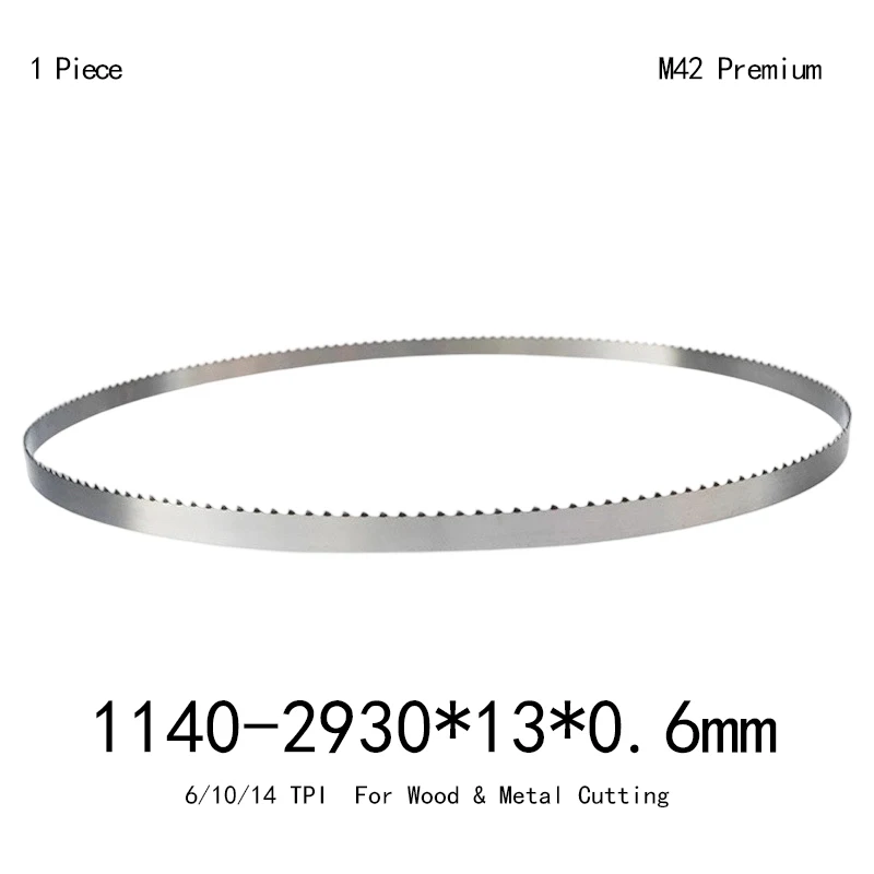 M42 바이메탈 밴드쏘 블레이드 1/2x13mmx0.6mm 목재/금속 절단용, 1140-2930mm 6/14TPI 맞춤 지원