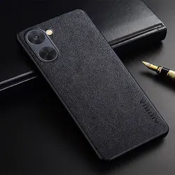 Slim Premium PU Leather Business Style Phone Case Cover for Realme 10 5G (Black)