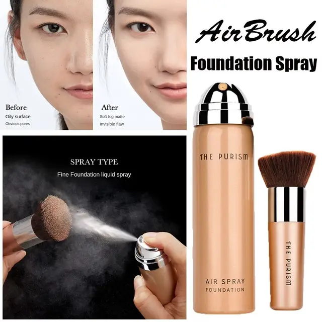 AirBrush Foundation Spray Silky Foundation Mist Smooth Creamy 2023 New  Breathable Blendable Lasting Moisturizing Face Makeup - AliExpress